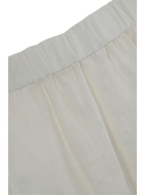 Pantalone ampio Minnie in lino Bianco MM Max Mara | 2516131018600010